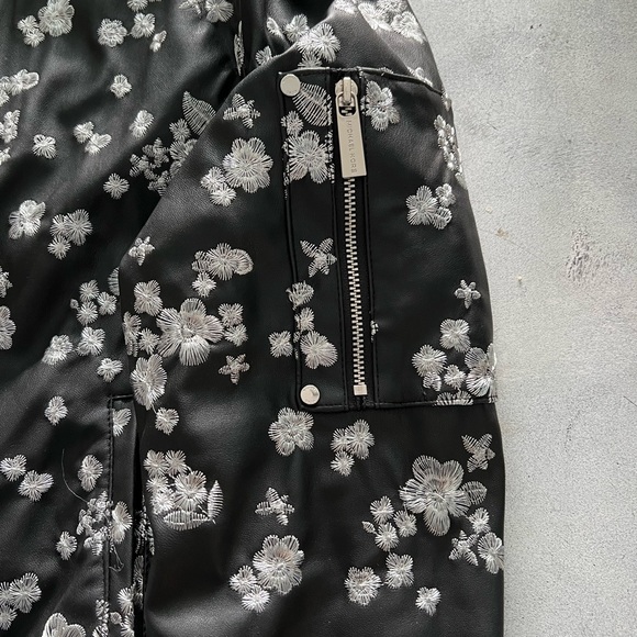 Michael Michael Kors Faux Leather Bomber Jacket Small NWOT - Picture 2 of 4